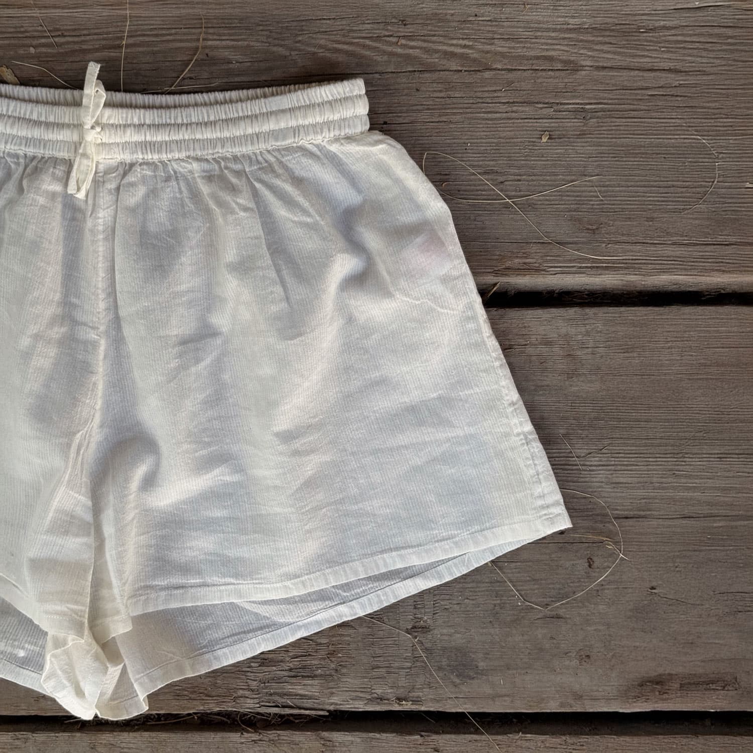 Dobby Short Pants - Women - CD Cotton Dobby - S000 Natural - n°74 E - Shop - 7400000137447