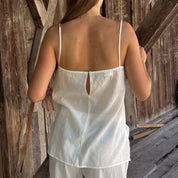 Dobby Tank Top - Women - CD Cotton Dobby - S000 Natural - n°74 E - Shop - 7400000137459