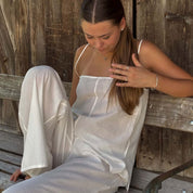 Dobby Tank Top - Women - CD Cotton Dobby - S000 Natural - n°74 E - Shop - 7400000137459