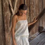 Dobby Tank Top - Women - CD Cotton Dobby - S000 Natural