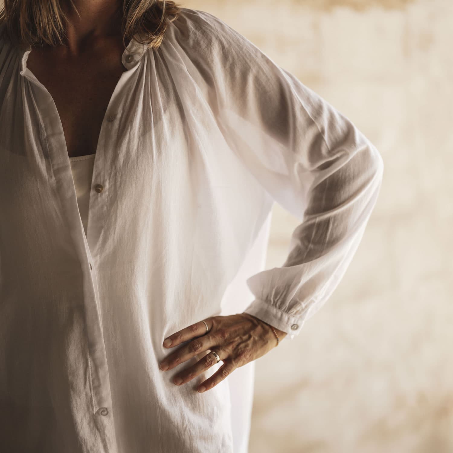 Elena Shirt - Women - SS Simple Saloo - S001 White - n°74 E - Shop - 7400000136462