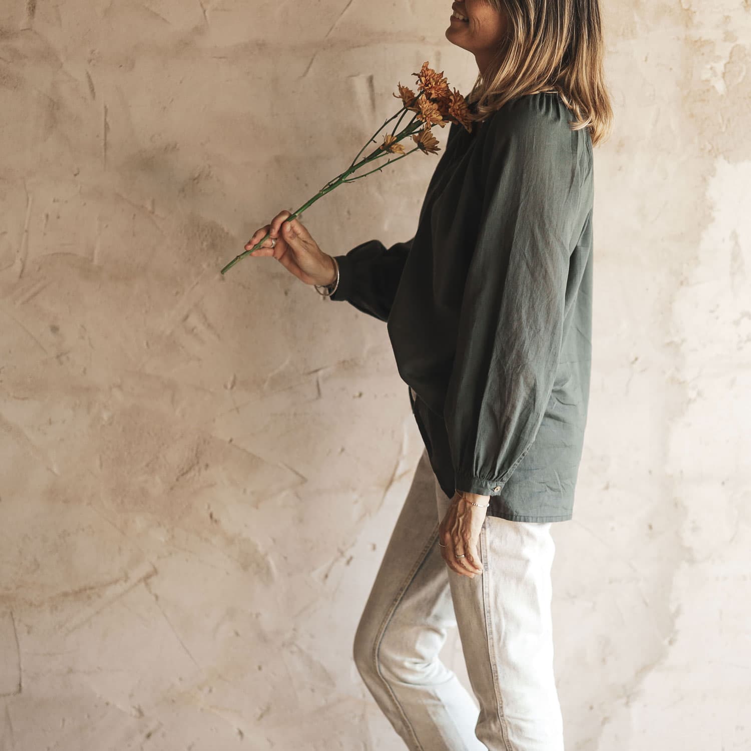 Elena Shirt - Women - SS Simple Saloo - S021 Dark Green Grey - n°74 E - Shop - 7400000136464