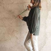 Elena Shirt - Women - SS Simple Saloo - S021 Dark Green Grey - n°74 E - Shop - 7400000136464