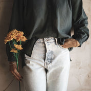 Elena Shirt - Women - SS Simple Saloo - S021 Dark Green Grey - n°74 E - Shop - 7400000136464