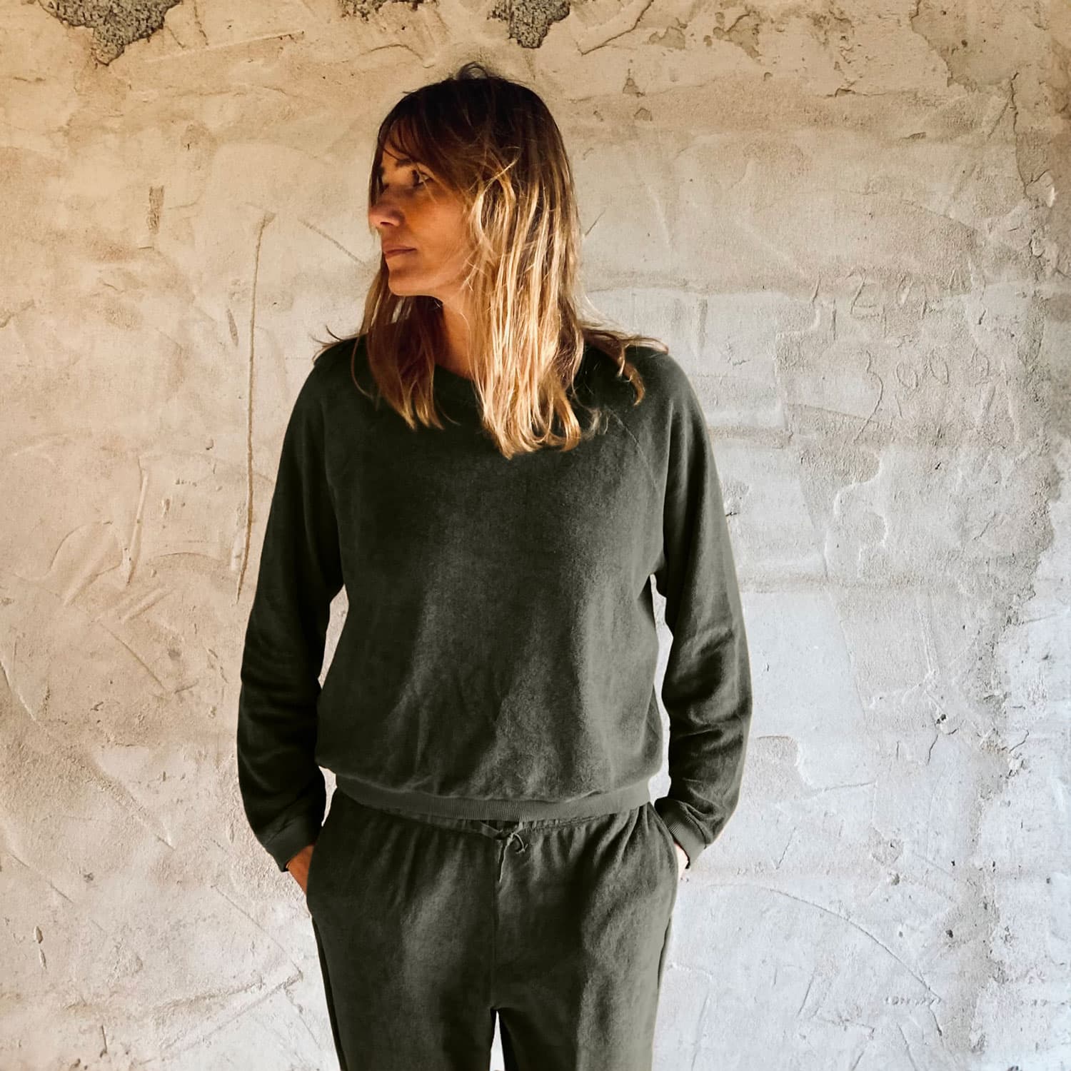 Elie Jumper - Women - TJ Terry Jersey - S021 Dark Green Grey - n°74 E - Shop - 7400000136648