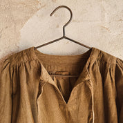 Elisa Dress - Kids - CO Cotton Corduroy - S057 Coffee Bronze - n°74 E - Shop - 7400000137579