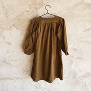 Elisa Dress  - Kids - CO Cotton Corduroy - S057 Coffee Bronze