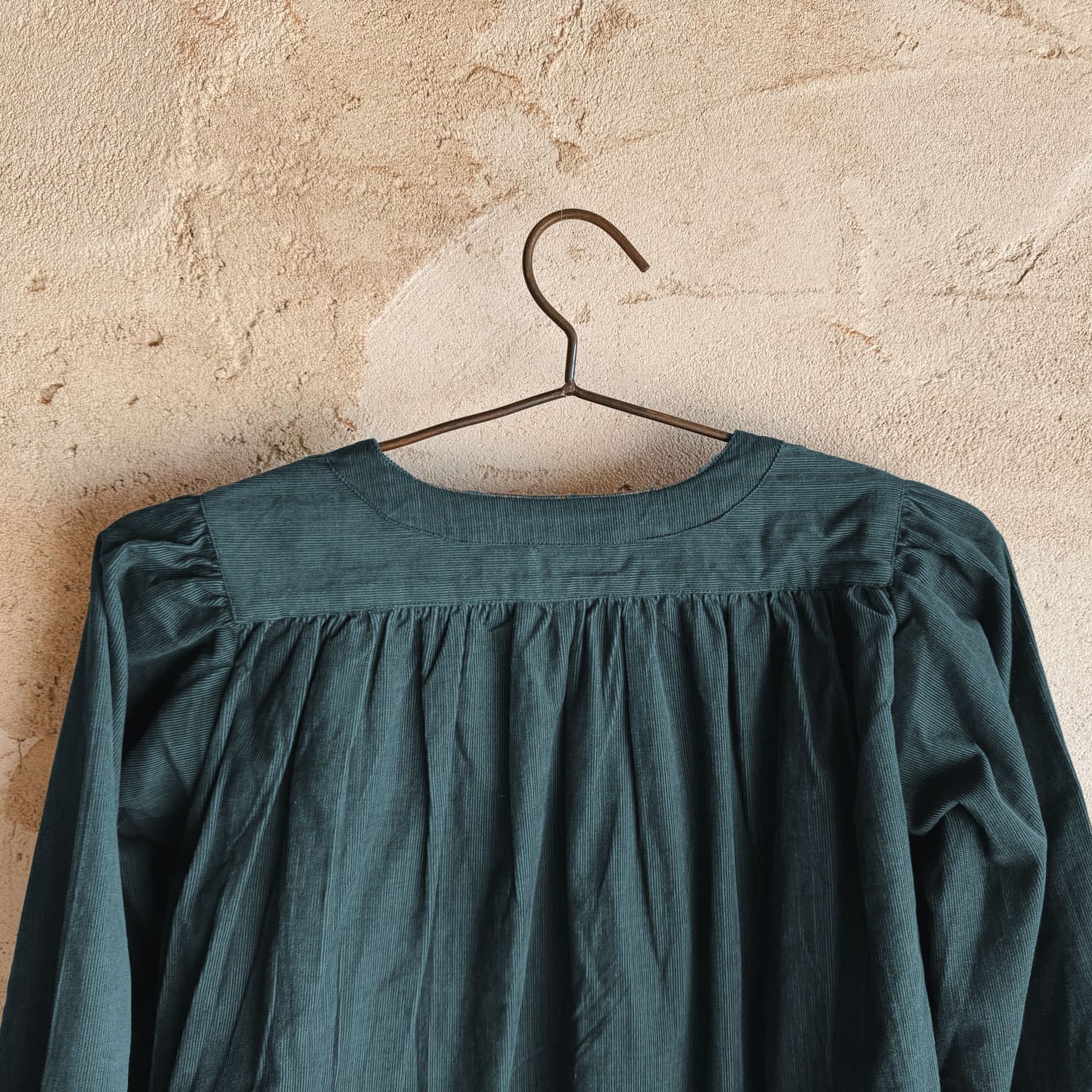 Elisa Dress  - Kids - CO Cotton Corduroy - S059 Dark Teal