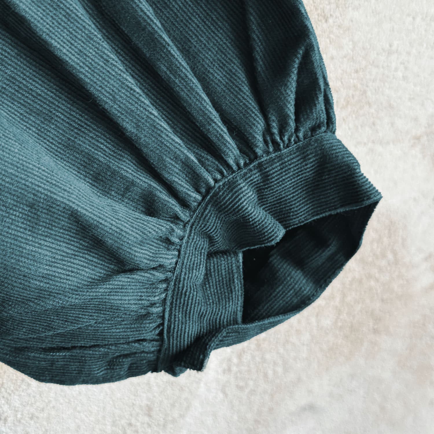 Elisa Dress  - Kids - CO Cotton Corduroy - S059 Dark Teal