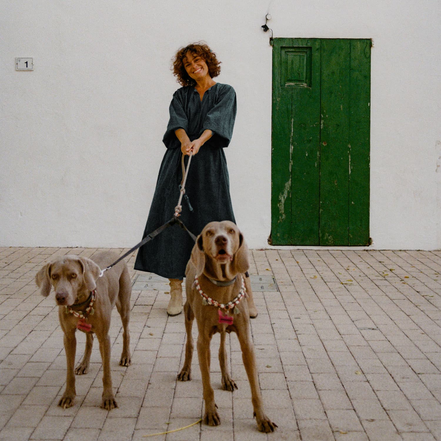 Elisa Dress - Women - CO Cotton Corduroy - S059 Dark Teal - n°74 E - Shop - 7400000137562