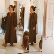 Elisa Dress - Women - CO Cotton Corduroy - S057 Coffee Bronze