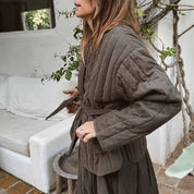 Elisa Jacket - Women - CO Cotton Corduroy - S045 Stone Grey - n°74 E - Shop - 7400000137524