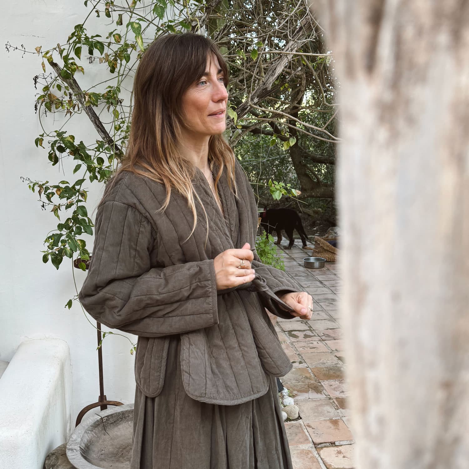 Elisa Jacket - Women - CO Cotton Corduroy - S045 Stone Grey - n°74 E - Shop - 7400000137524