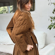 Elisa Jacket - Women - CO Cotton Corduroy - S057 Coffee Bronze - n°74 E - Shop - 7400000137526