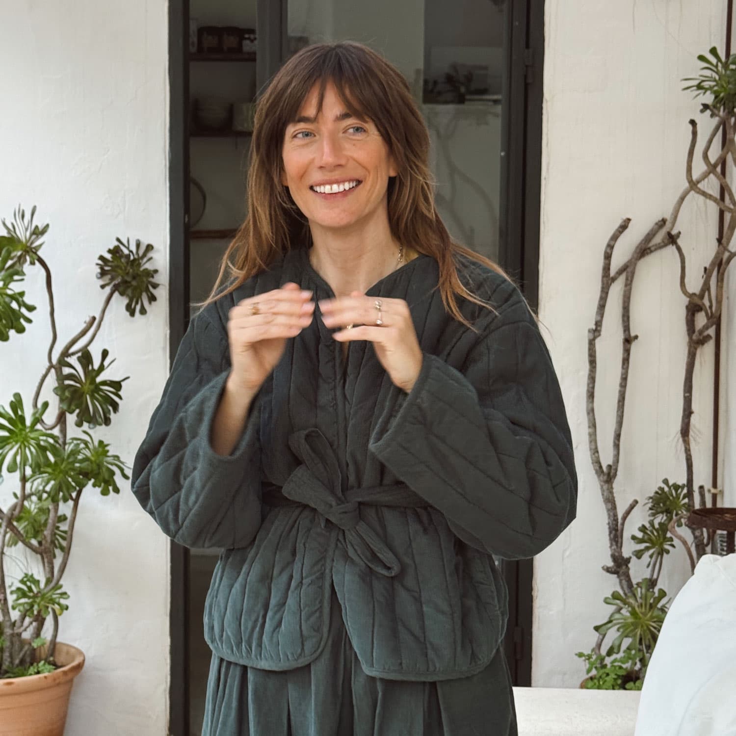 Elisa Jacket - Women - CO Cotton Corduroy - S059 Dark Teal - n°74 E - Shop - 7400000137528