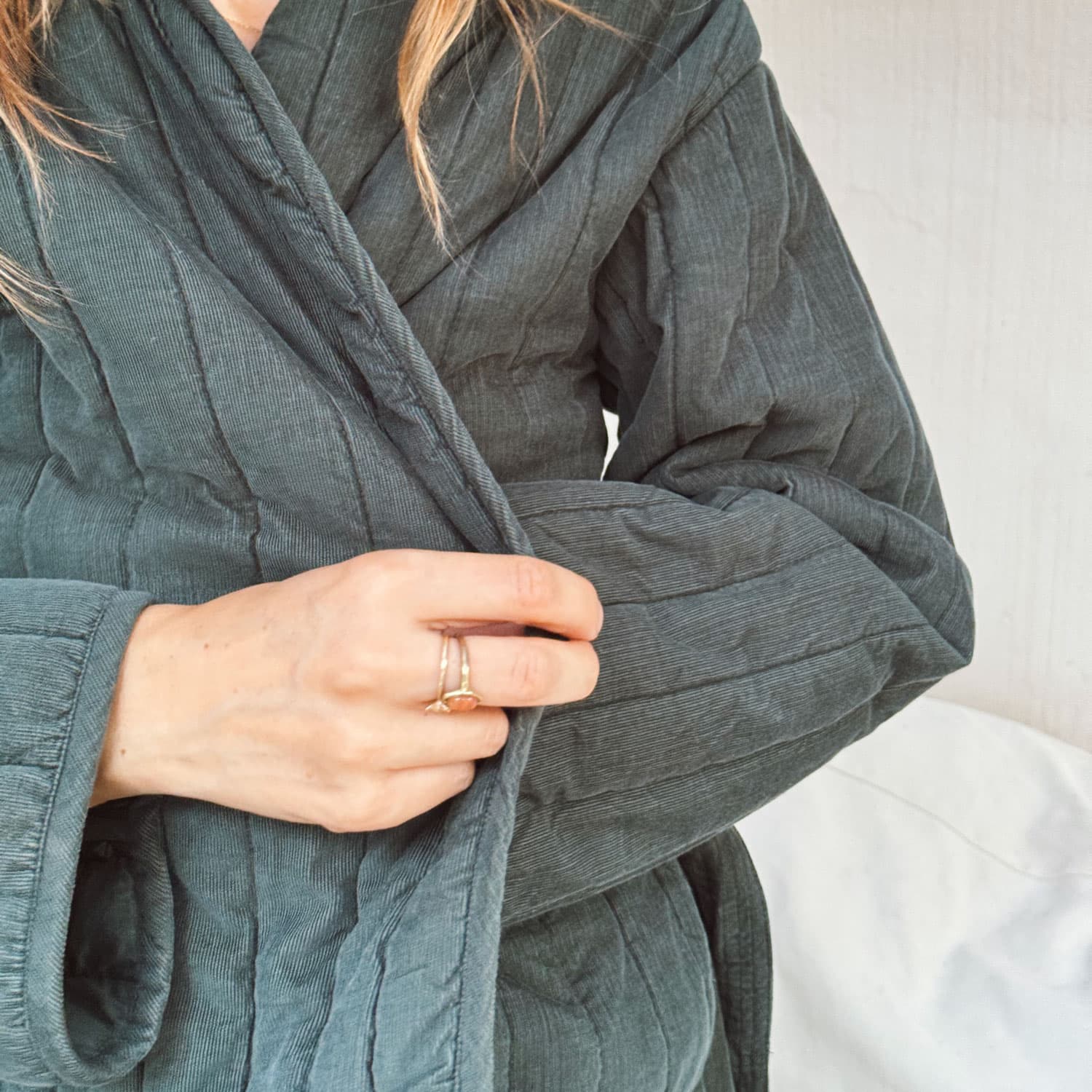 Elisa Jacket - Women - CO Cotton Corduroy - S059 Dark Teal - n°74 E - Shop - 7400000137528