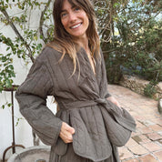 Elisa Jacket - Women  - CO Cotton Corduroy - S045 Stone Grey