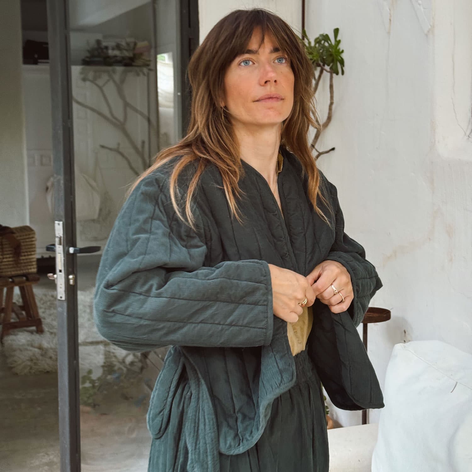 Elisa Jacket - Women  - CO Cotton Corduroy - S059  Dark Teal