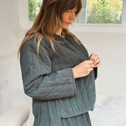 Elisa Jacket - Women  - CO Cotton Corduroy - S059  Dark Teal