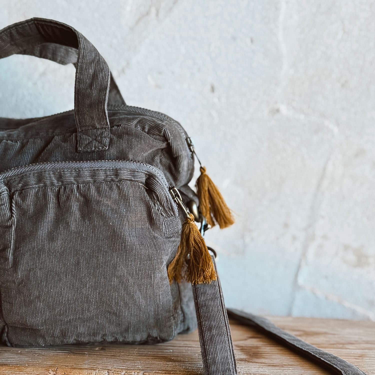 Elisa Mini Bag - CO Cotton Corduroy - S045 Stone Grey