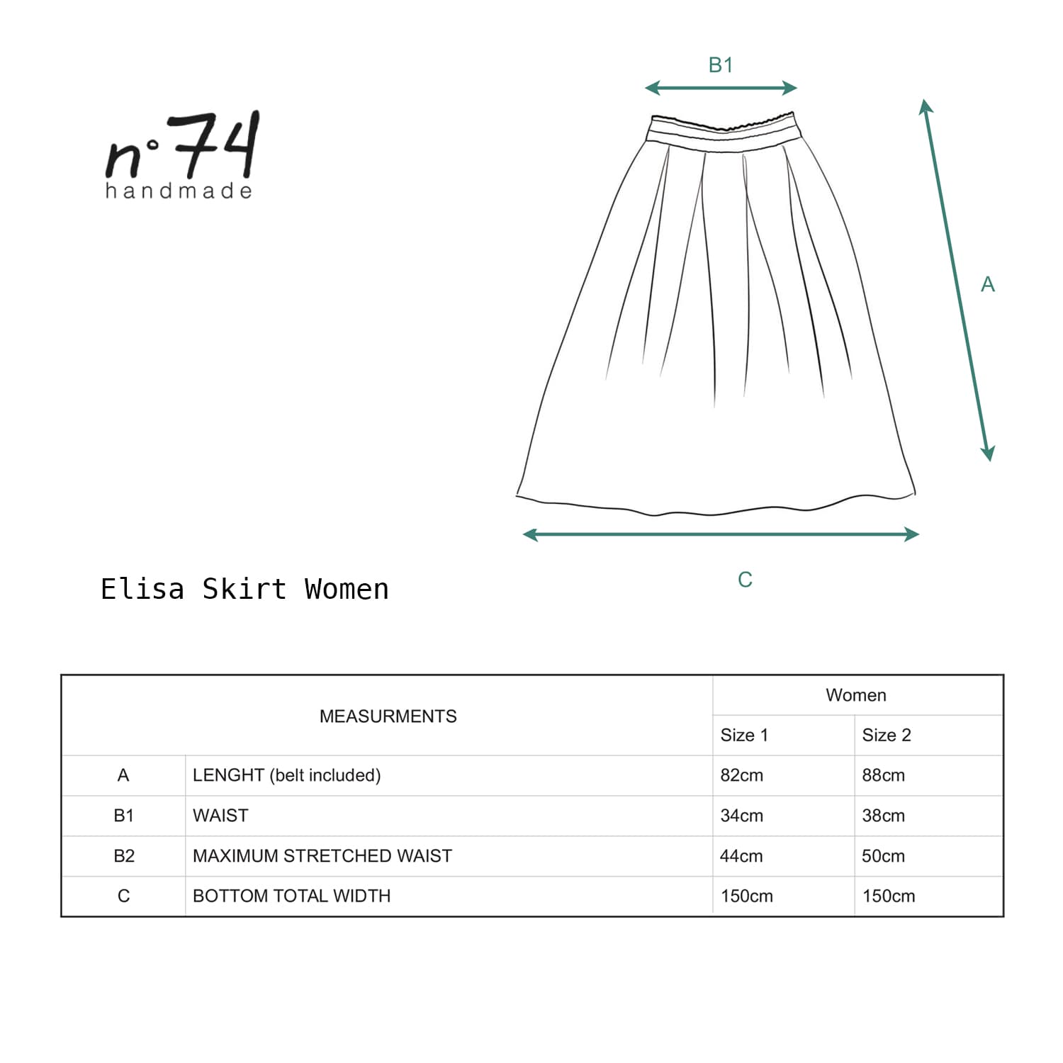 Elisa Skirt - Women - CO Cotton Corduroy - S045 Stone Grey - n°74 E - Shop - 7400000137536