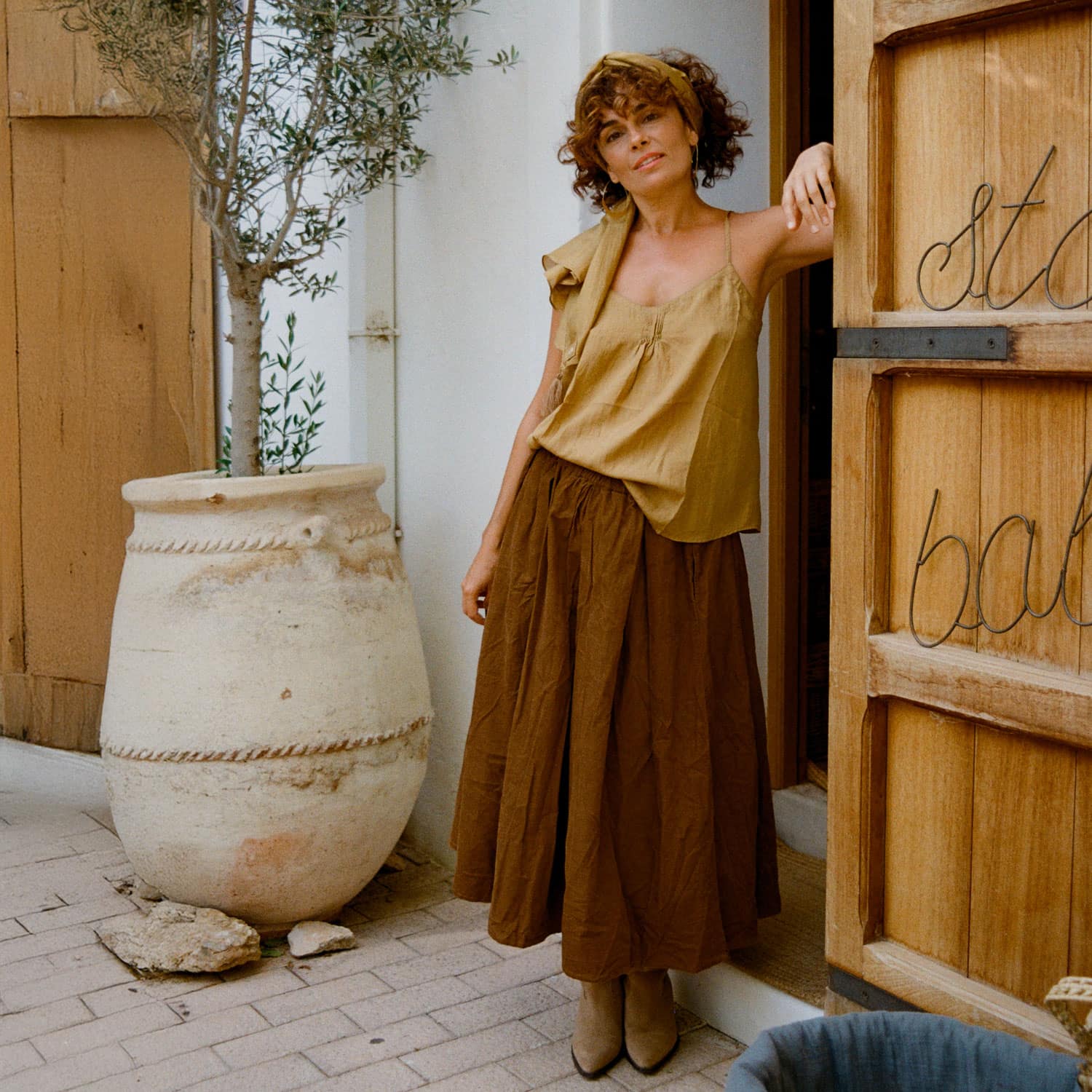 Elisa Skirt - Women - CO Cotton Corduroy - S057 Coffee Bronze - n°74 E - Shop - 7400000137538