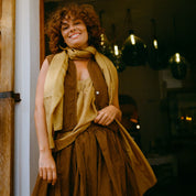 Elisa Skirt - Women - CO Cotton Corduroy - S057 Coffee Bronze - n°74 E - Shop - 7400000137538