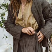 Elisa Skirt - Women - CO Cotton Corduroy - S045 Stone Grey