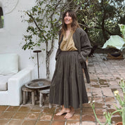 Elisa Skirt - Women - CO Cotton Corduroy - S045 Stone Grey