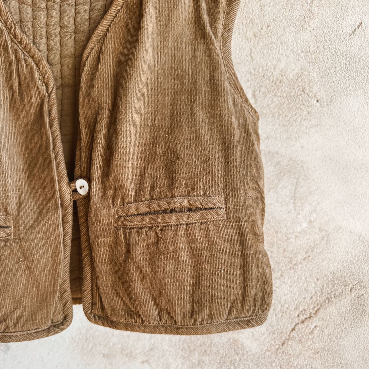 Elisa Vest - Kids  - CO Cotton Corduroy - S057 Coffee Bronze