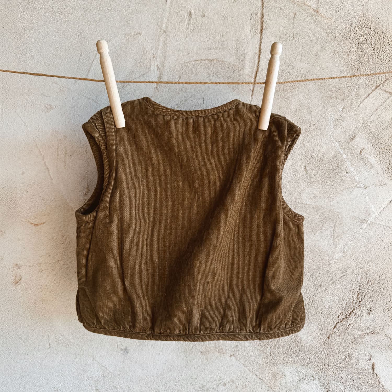 Elisa Vest - Baby  - CO Cotton Corduroy - S057 Coffee Bronze