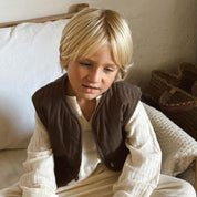 Elisa Vest - Kids  - CO Cotton Corduroy - S045 Stone Grey