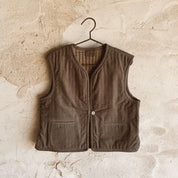 Elisa Vest - Baby  - CO Cotton Corduroy - S045 Stone Grey