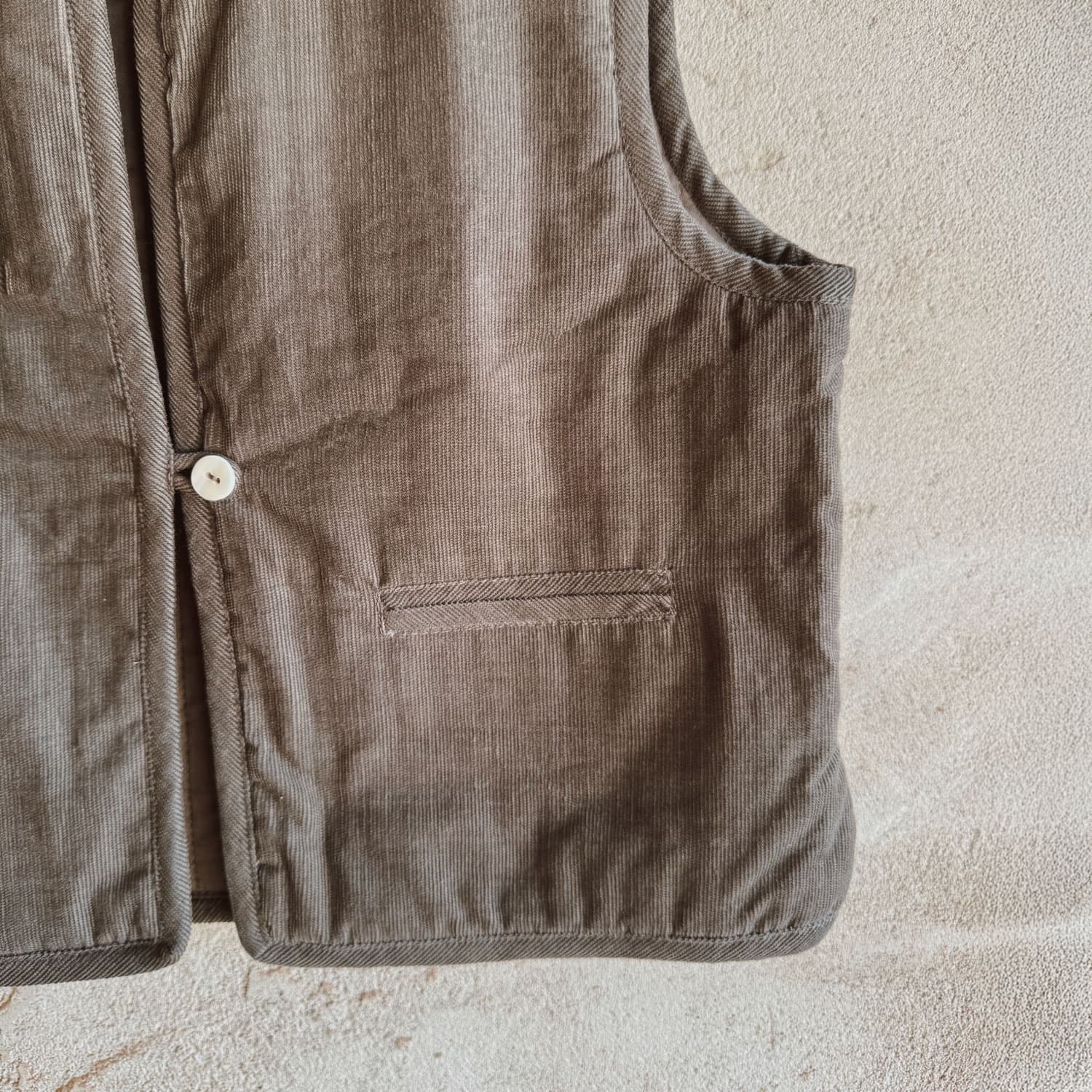 Elisa Vest - Kids  - CO Cotton Corduroy - S045 Stone Grey