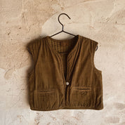 Elisa Vest - Kids  - CO Cotton Corduroy - S057 Coffee Bronze