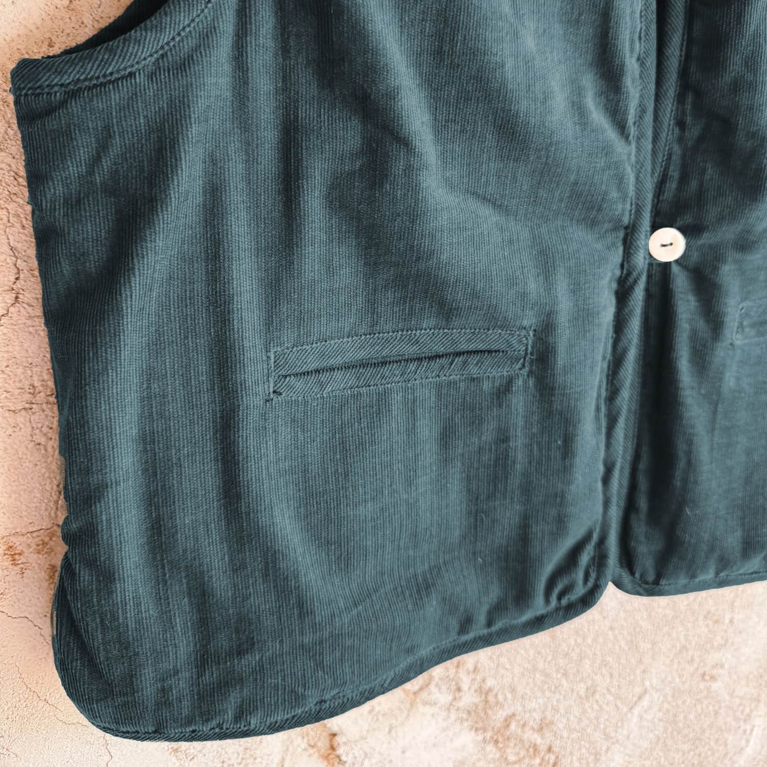 Elisa Vest - Baby  - CO Cotton Corduroy - S059 Dark Teal