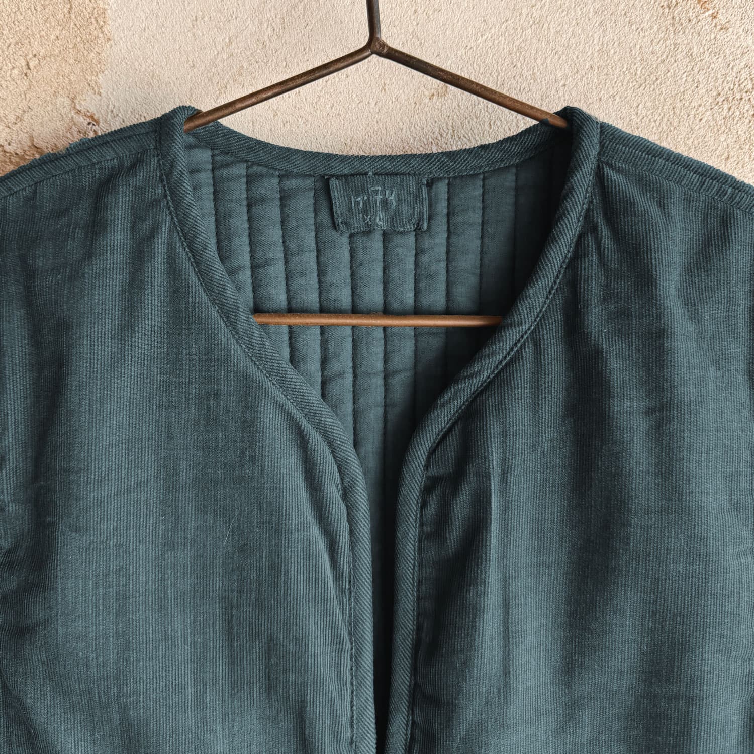 Elisa Vest - Baby  - CO Cotton Corduroy - S059 Dark Teal