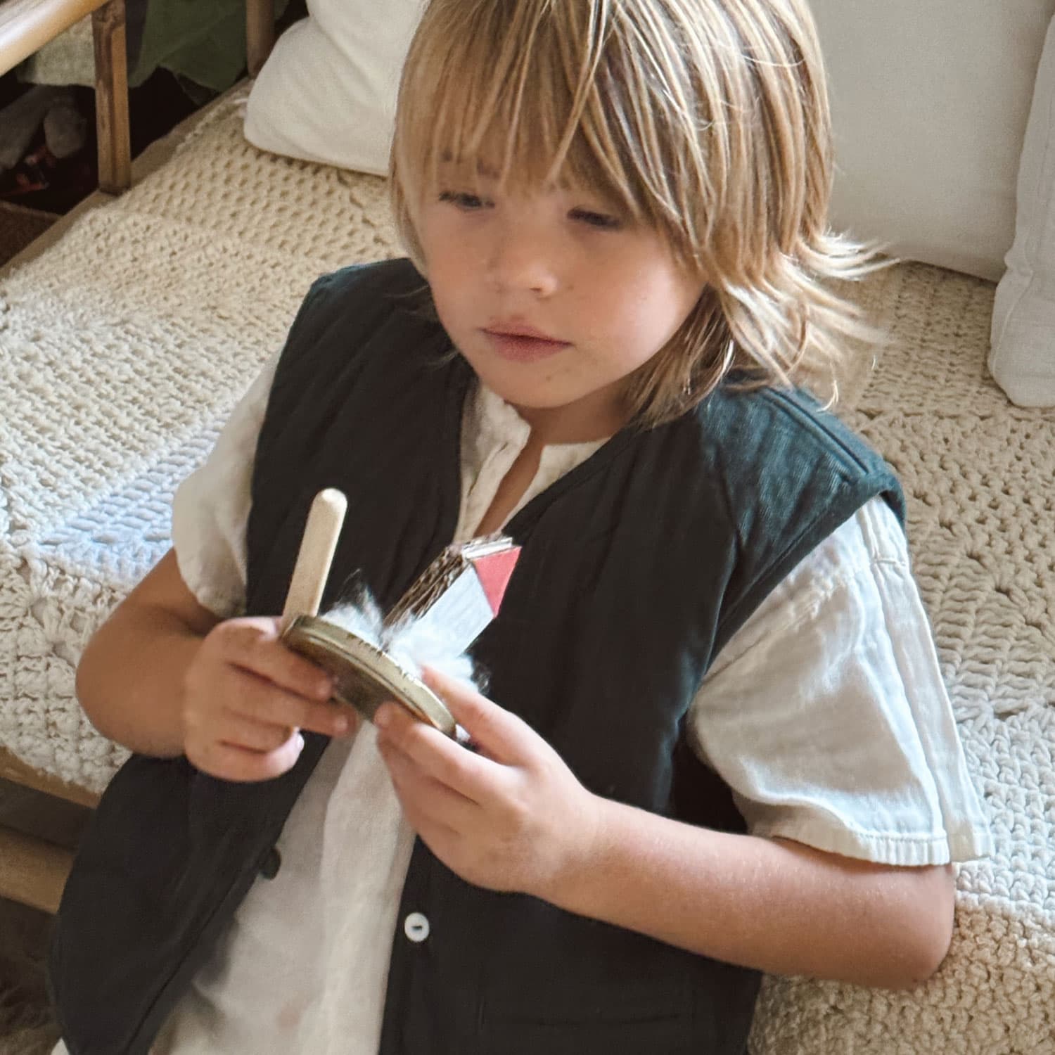 Elisa Vest - Kids  - CO Cotton Corduroy - S059 Dark Teal