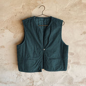Elisa Vest - Women - CO Cotton Corduroy - S059 Dark Teal - n°74 E - Shop - 7400000137534