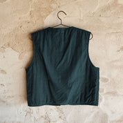 Elisa Vest - Women - CO Cotton Corduroy - S059 Dark Teal - n°74 E - Shop - 7400000137534