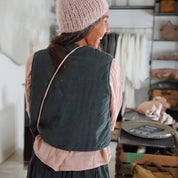 Elisa Vest - Women  - CO Cotton Corduroy - S059 Dark Teal