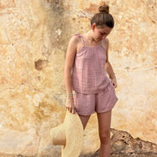 Elka Short Pants - Women - DS Double Saloo - S007 Dusty Pink - n°74 E - Shop - 7400000136840