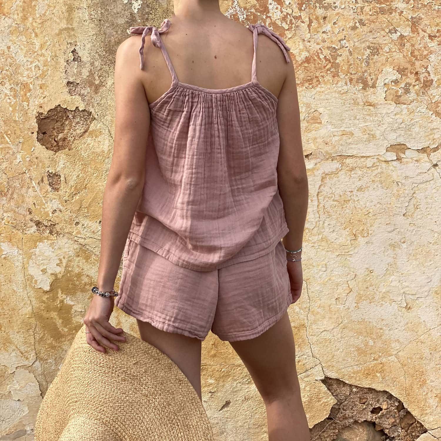 Elka Short Pants - Women - DS Double Saloo - S007 Dusty Pink - n°74 E - Shop - 7400000136840