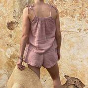 Elka Short Pants - Women - DS Double Saloo - S007 Dusty Pink - n°74 E - Shop - 7400000136840