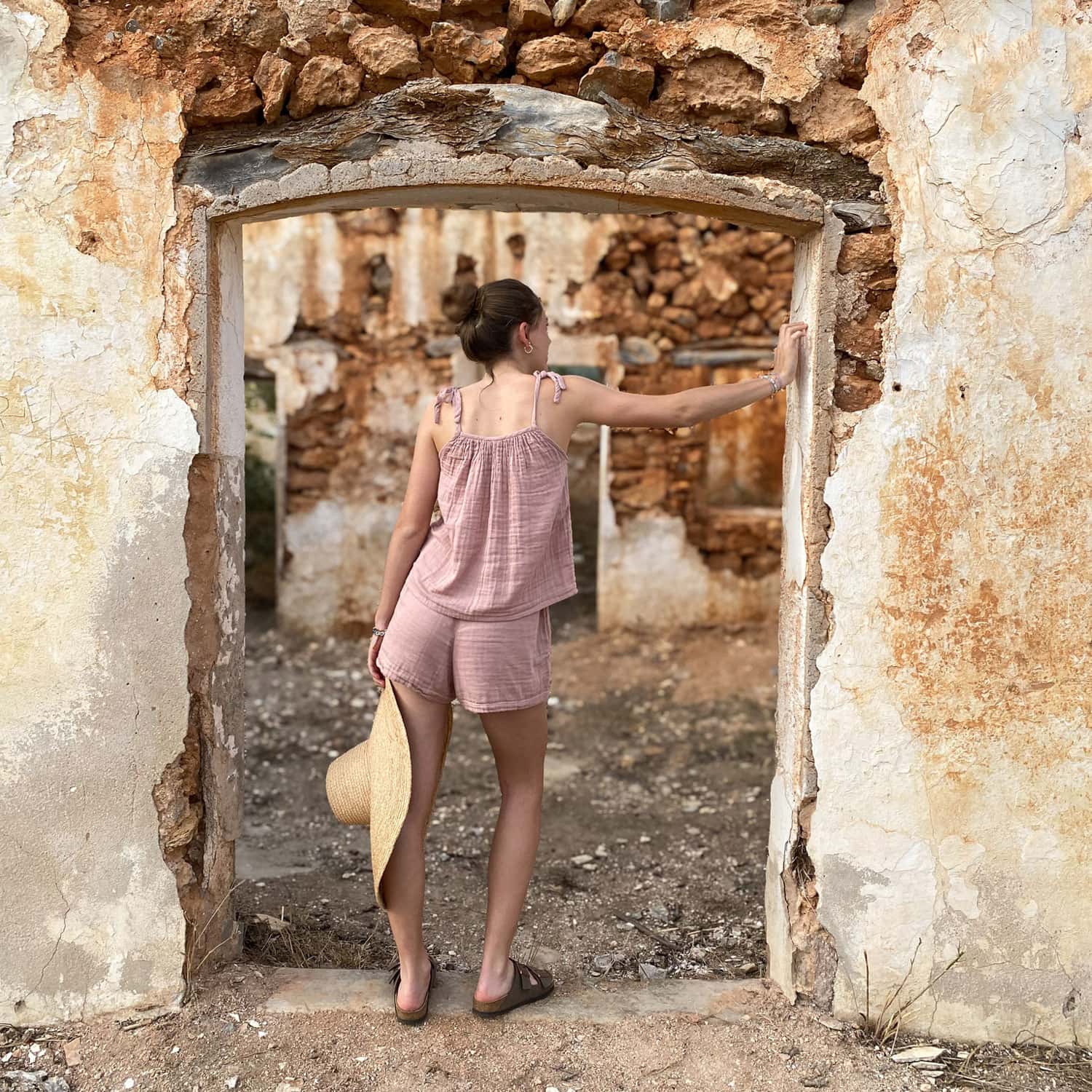 Elka Short Pants - Women - DS Double Saloo - S007 Dusty Pink - n°74 E - Shop - 7400000136840