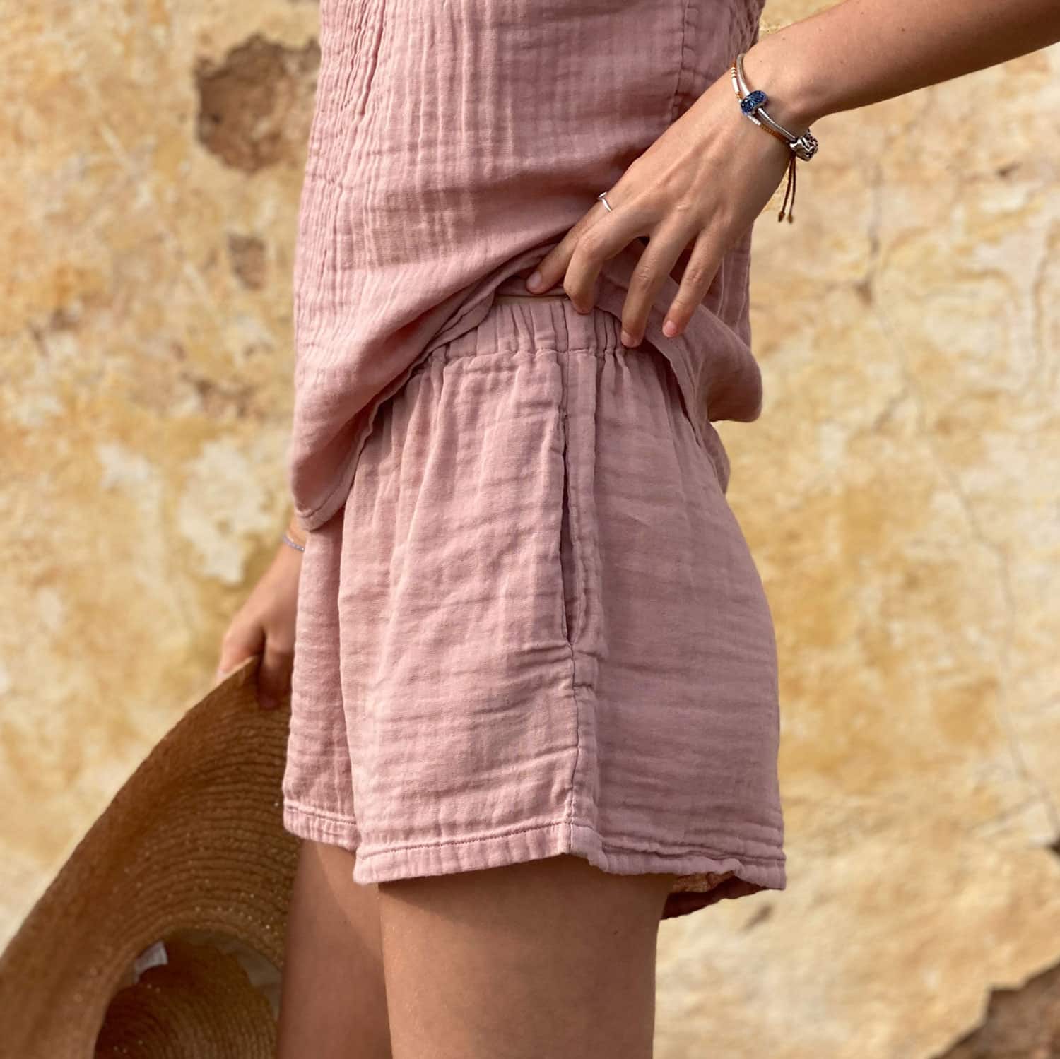 Elka Short Pants - Women - DS Double Saloo - S007 Dusty Pink - n°74 E - Shop - 7400000136840