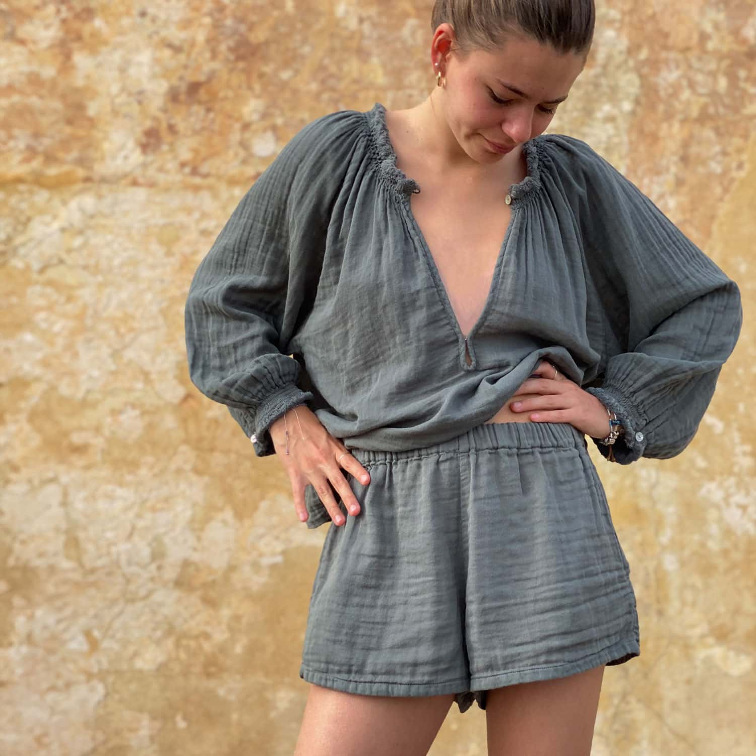 Elka Short Pants - Women - DS Double Saloo - S032 Ice Blue - n°74 E - Shop - 7400000136844