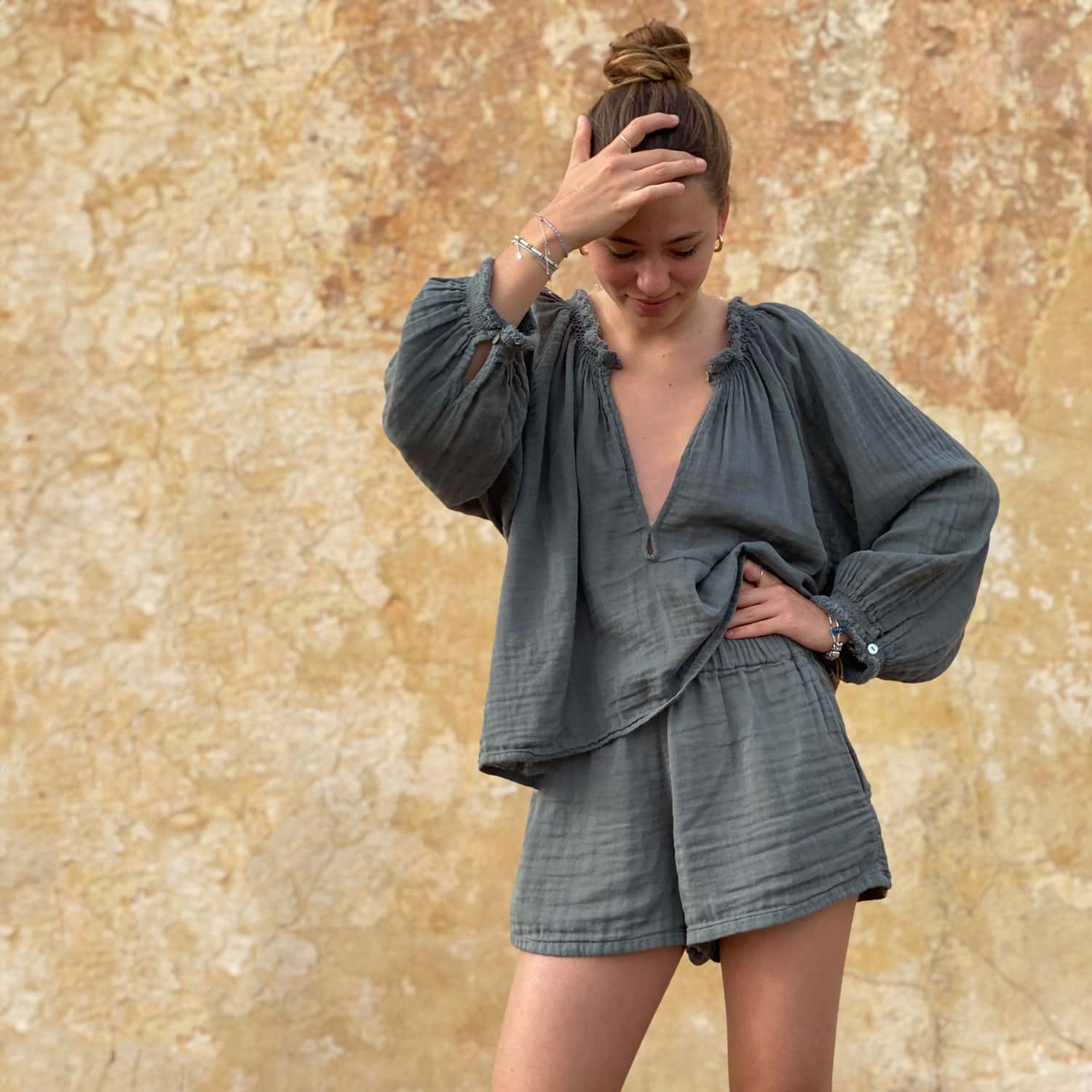 Elka Short Pants - Women - DS Double Saloo - S032 Ice Blue - n°74 E - Shop - 7400000136844