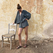 Elka Short Pants - Women - DS Double Saloo - S032 Ice Blue - n°74 E - Shop - 7400000136844