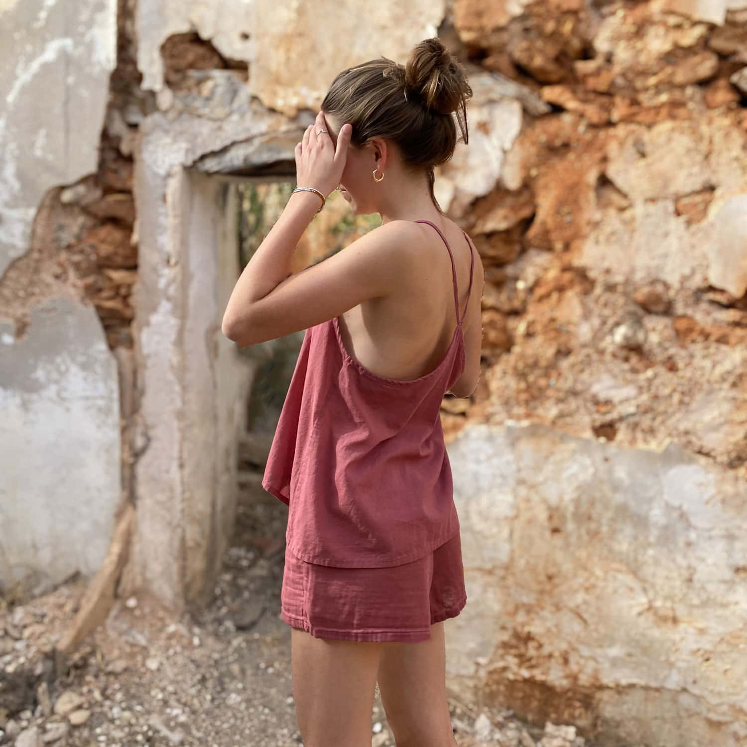 Elka Short Pants - Women - DS Double Saloo - S042 Baobab Rose - n°74 E - Shop - 7400000136846